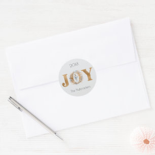 Adesivo Redondo Joy Nutcracker Watercolor Natal