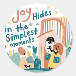 Adesivo Redondo Joy Stickers