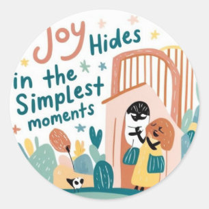 Adesivo Redondo Joy Stickers