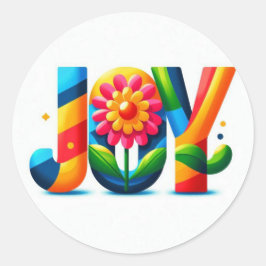 Adesivo Redondo Joy Stickers