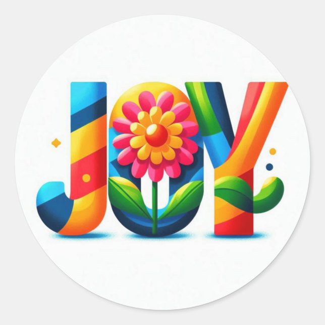 Adesivo Redondo Joy Stickers (Frente)