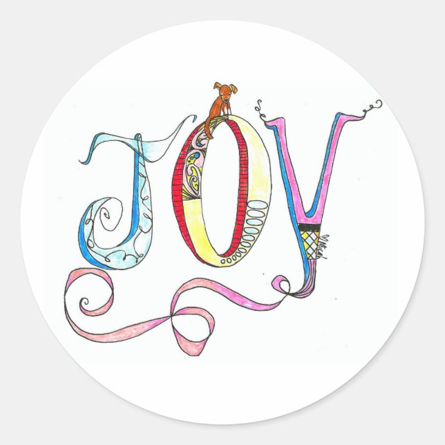 Adesivo Redondo Joy Stickers (Frente)