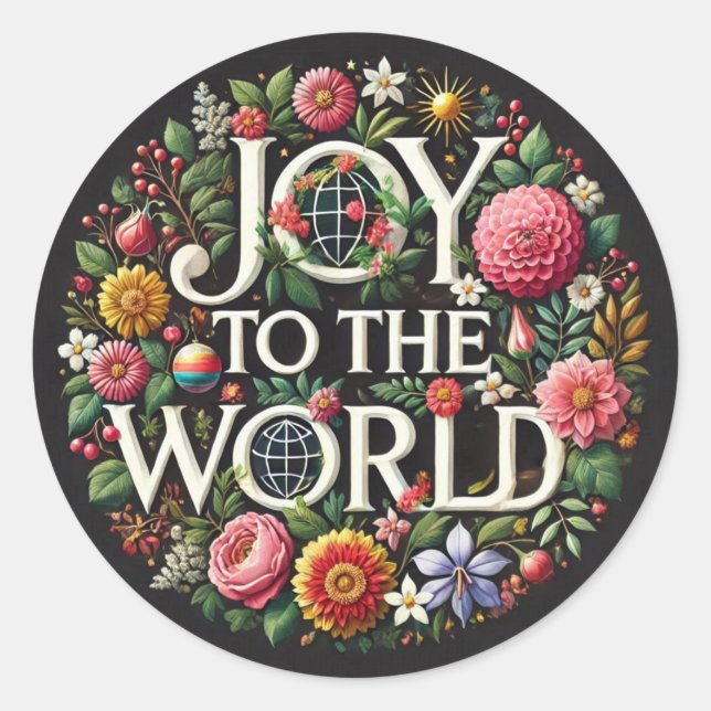 Adesivo Redondo JOY the World Stickers (Frente)