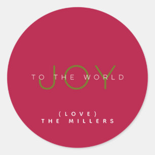 Adesivo Redondo Joy To The World