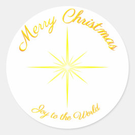 Adesivo Redondo Joy To The World Christmas Star