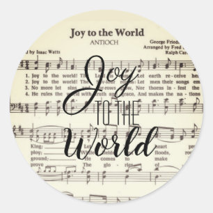 Adesivo Redondo Joy to the World Classic Round Sticker