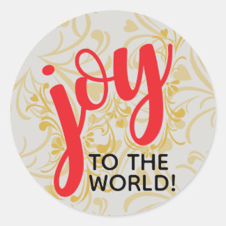 Adesivo Redondo Joy To the World Sticker
