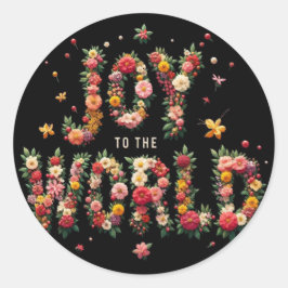 Adesivo Redondo JOY to the World Stickers