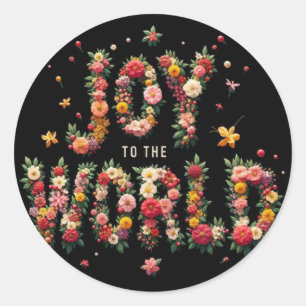 Adesivo Redondo JOY to the World Stickers