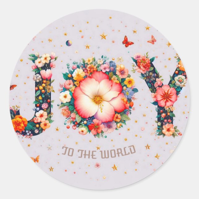 Adesivo Redondo JOY to the World Stickers (Frente)