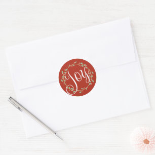 Adesivo Redondo Joy Wreath Envelope Seal