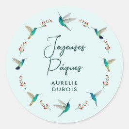 Adesivo Redondo Joyeuses Pâques Sticker