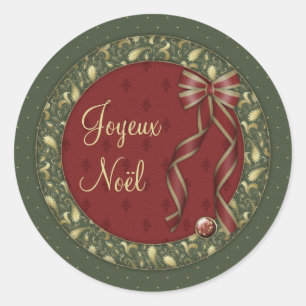 Adesivo Redondo Joyeux Noel