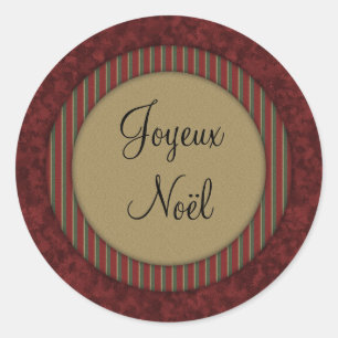 Adesivo Redondo Joyeux Noël