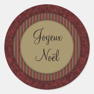 Adesivo Redondo Joyeux Noël