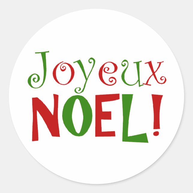 Adesivo Redondo joyeux Noel Sticker (Frente)