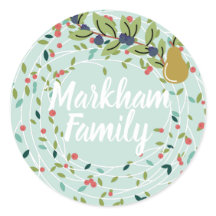 Joyful Joy Holiday Add Name Holiday Stickers