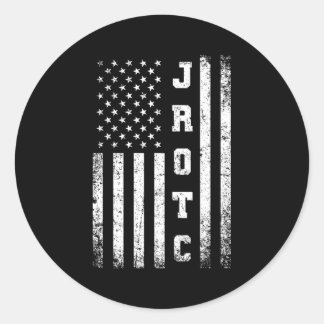 Adesivo Redondo Jrotc Estados Unidos Junior Rotc American Flag