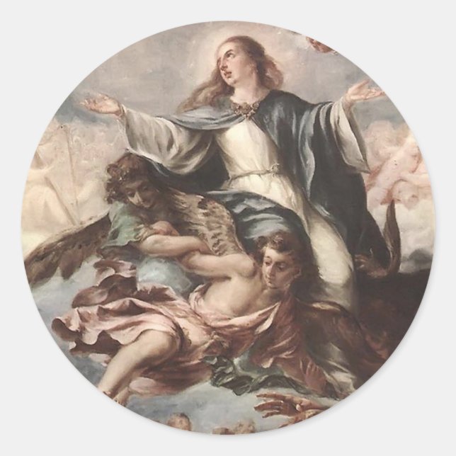 Adesivo Redondo Juan de Valdes Leal- Presunção da Virgem (Frente)