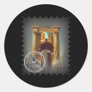 Adesivo Redondo Jubileu 2025, Vaticano, Um Souvenir Viagem, Um Pre