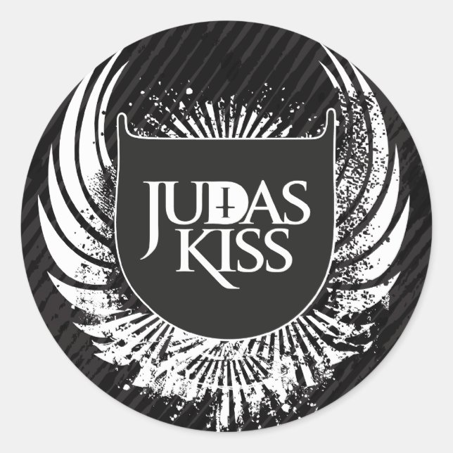 Adesivo Redondo Judas Kiss Sticker (Frente)