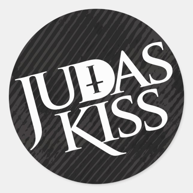 Adesivo Redondo Judas Kiss Sticker (Frente)