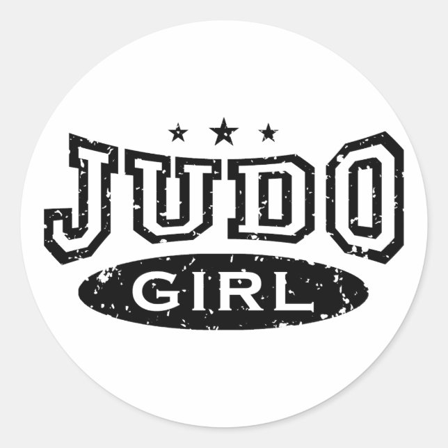 Adesivo Redondo Judo Girl (Frente)
