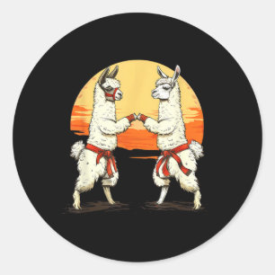 Adesivo Redondo Judo MMA Apaixonado por Taekwondo Alpaca Pôr do So