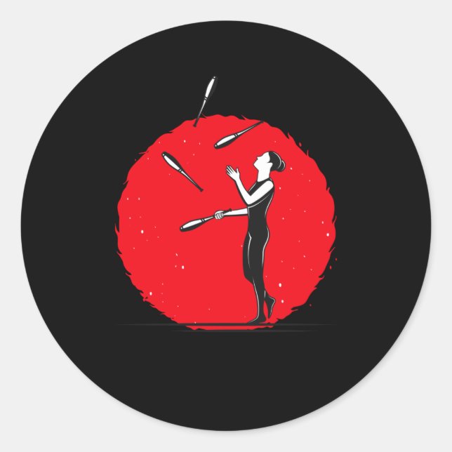 Adesivo Redondo Juggle Artist Juggler (Frente)