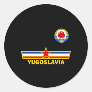 Adesivo Redondo Jugoslávia Jugoslavija Com Jugoslovenski Grb
