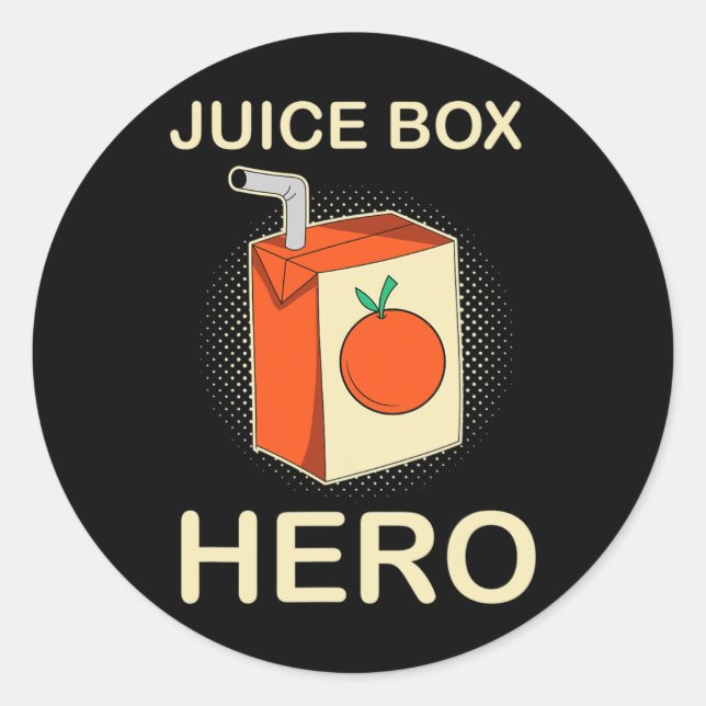 Adesivo Redondo Juice Box Hero Diabetes Consciência Mês (Frente)