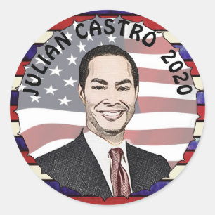 Adesivo Redondo Julian Castro para o apoio eleitoral do Presidente