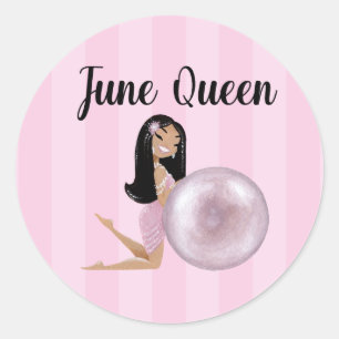 Adesivo Redondo June Queen
