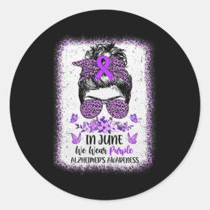 Adesivo Redondo June Vestimos Purple Alzheimerheimer Sensibiliza