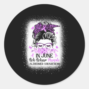 Adesivo Redondo June Vestimos Purple Alzheimerheimer Sensibiliza