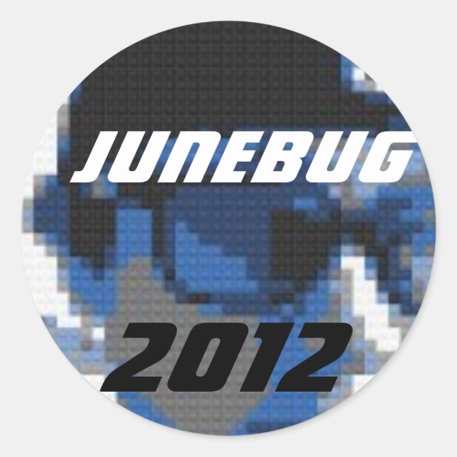 Adesivo Redondo JUNEBUG 2012 Stickers (Frente)