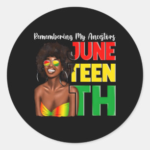 Adesivo Redondo Junenho Negro Lembrando Meus Ancestrais Africanos