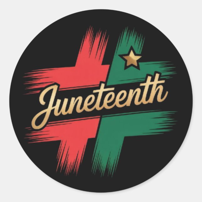 Adesivo Redondo Juneteenth (Frente)