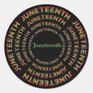 Adesivo Redondo Juneteenth