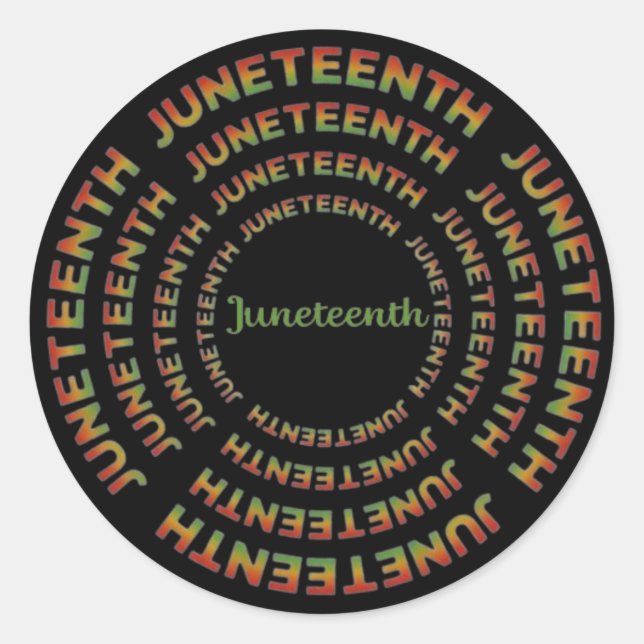 Adesivo Redondo Juneteenth (Frente)