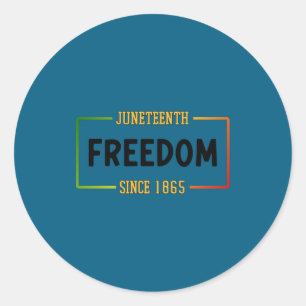 Adesivo Redondo Juneteenth 1865 celebrando a liberdade negra
