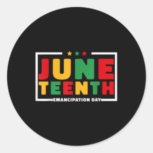 Adesivo Redondo Juneteenth 1865 Mulheres Homens 19 de Junho de 186