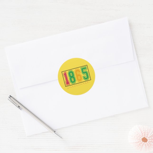 Adesivo Redondo Juneteenth - História Negra (Envelope)