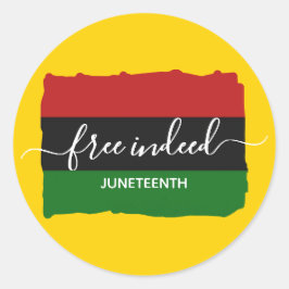 Adesivo Redondo JUNETEENTH Moderno Livre de Verdade