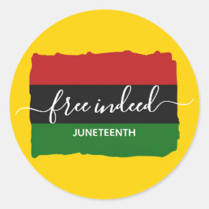 Adesivo Redondo JUNETEENTH Moderno Livre de Verdade