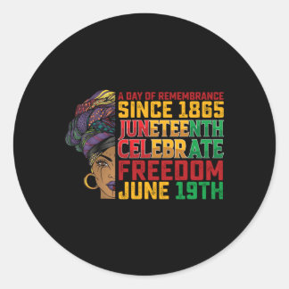 Adesivo Redondo juneteenth um dia de lembrança liberdade negra