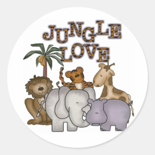 Adesivo Redondo Jungle Love