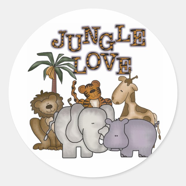 Adesivo Redondo Jungle Love (Frente)
