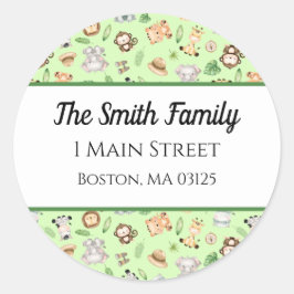 Adesivo Redondo Jungle Safari