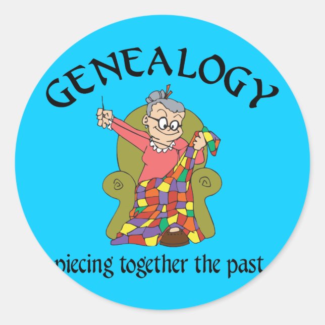 Adesivo Redondo Juntando o passado (Frente)